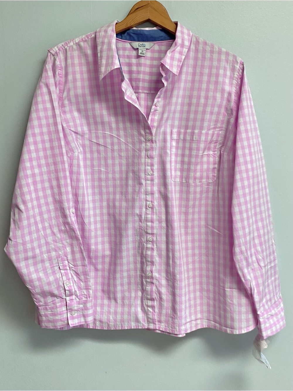 NWT CROFT & BARROW CHECKED TOP - 2X